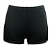 Cocoship Black Women's Solid Boy-leg Bikini Bottom Front lined Boy Short 14(FBA)