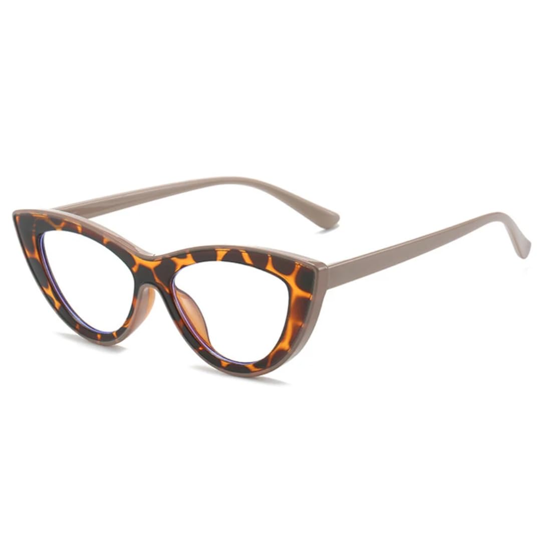 Lunettes œil de chat à monture rétro légère et design contrasté - 6