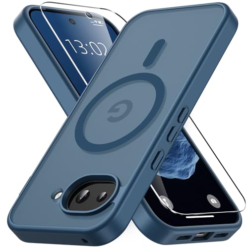 Coque Google Pixel 10a magnétique antichoc militaire et protection écran bleu mat