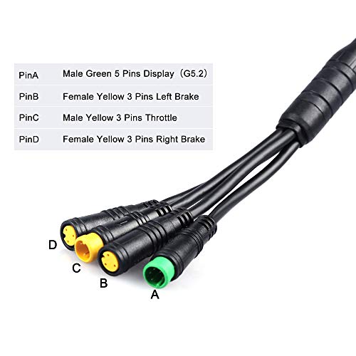 Bafang Extension Cable Mid Drive Motor : Eb-Bus 1T4 Connector For Electric Bike Conversion Kit Bbs01 Bbs02 Bbshd (53.93 Inch) #TOP19