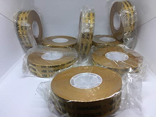 Image of ATG Transfer Gun Double Side Refill Tapes, Reverse Wound Adhesive Transfer Tape Acid Free Gold Paper Liner ATG-7502, 3 /4 inch X 36YD (33M) Pack of 8