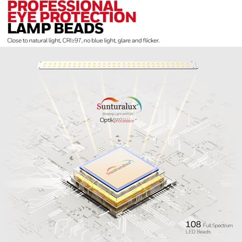 Honeywell LED Desk Lamp with Clamp - 05B02 Sunturalux Clip On Desk Light Eye Caring Natural Light 4000K 1300LM Stepless Brightness Dimmable Table Lamp Full Metal Desk Lamps for Home Office Work Study - Image 3