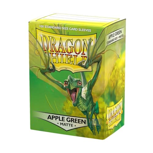 Dragon Shield | Standard Size Card Matte Sleeves | 100 CT - Smooth & Tough Premium TCG Sleeves | Compatible with Pokemon Flesh & Blood One Piece & Magic the Gathering | Apple Green