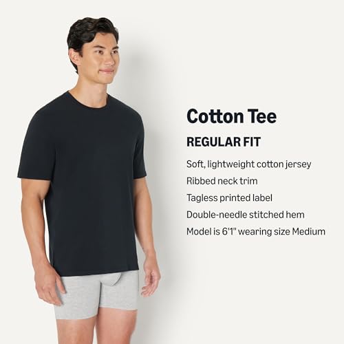 Image of Amazon Essentials Men's Regular-Fit Short-Sleeve T-Shirt, Pack of 6