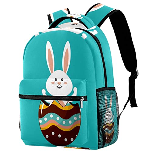 Mochila para portátil segura contra impactos con estampado de conejo de pascua