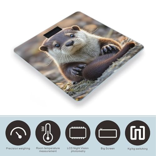 Báscula digital Cute Otter para peso corporal con pantalla LED miniatura 3