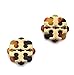 Tory Burch Logo Flower Resin Stud Earring - Tortoise/Gold