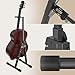 GLEAM Adjustable Folding Guitar Stand, A-style with Neck Holder, Fully Assembled for School Music Program, Concerts & Multiple Users, Black, Fit Guitar Bass Ukulele and Banjo