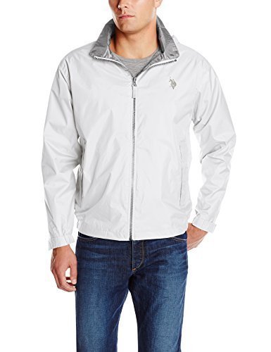 U.S. Polo Assn. Men's Solid Windbreaker with Hood