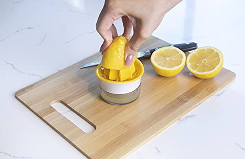 Joie Citrus Juicer with Built-In Strainer, Manual Lemon and Lime Squeezer, Yellow - Image 8