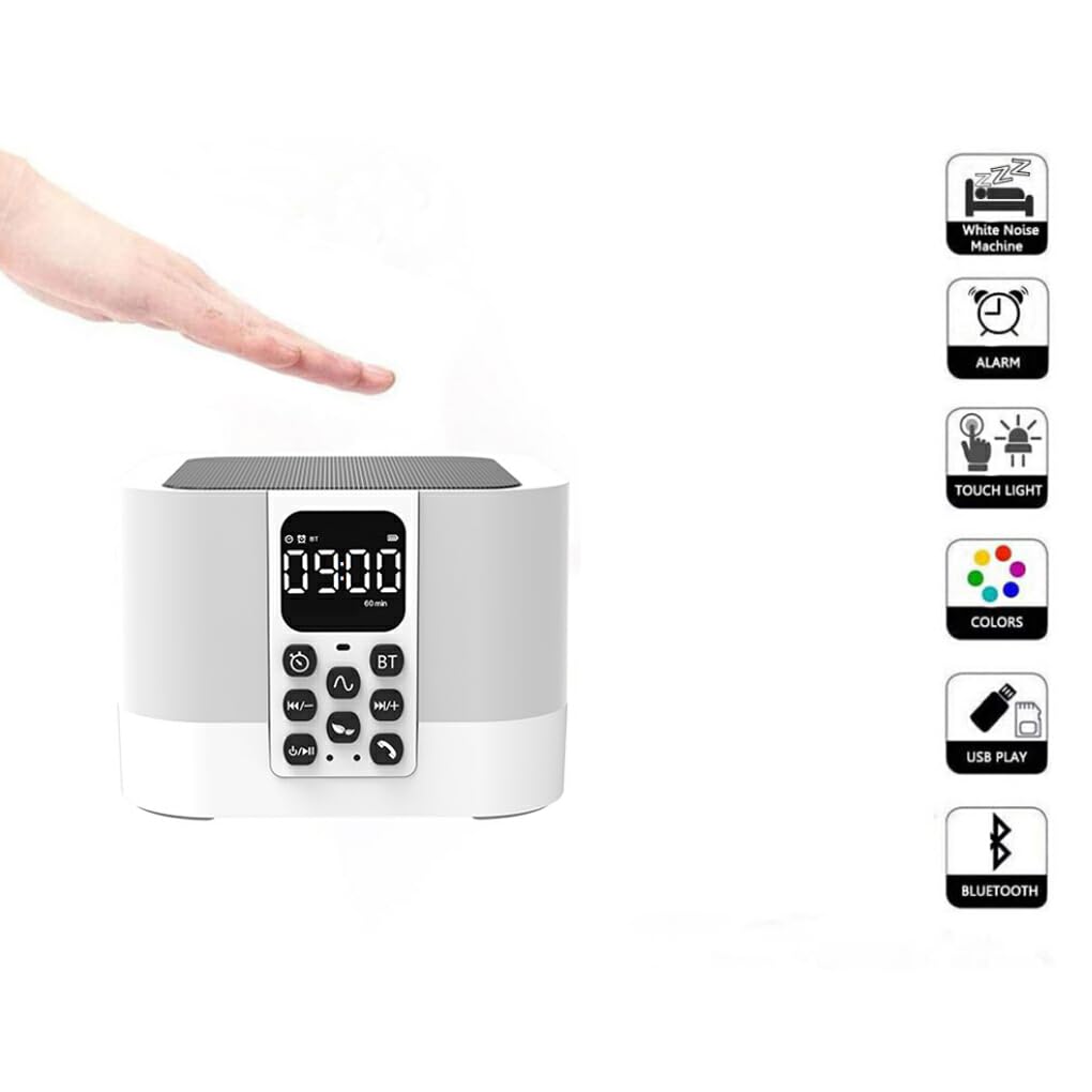 VUIUYOIES Macchina Audio Stereo Hi-Fi per Adulti 30 Timer di Sonno lenitivo per Bambini Che dormono con Rumore Bianco