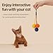 MANON ROSA Interactive Cat Toys - Set of 3 Natural Sisal Balls with Rattle - Self-Play Cats Toy for Bored Indoor Adult Cats, Promotes Exercise and Mental Stimulation (Tri-Color)