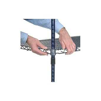 Nexel - 18x24x74, 5 Tier, Adjustable Wire Shelving Unit, NEXGuard Anti-Microbial Agent, NSF Listed Commercial Storage Rack, Blue Nexelon, Leveling feet