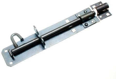 GATE SHED LATCH BRENTON PAD BOLT SLIDE LOCK 200MM BZP (pack of 2)