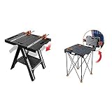 WORX Pegasus Multi-Function Work Table and Sawhorse with Quick Clamps and Holding Pegs – WX051 with Sidekick Portable Work Table
