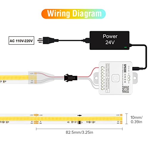 Tira LED Bluetooth 16.4FT CCT 3000K-6000K RGB BTF-LIGHTING miniatura 5