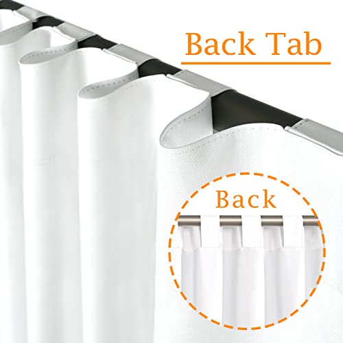 Lamit 100% White Blackout Curtains For Bedroom, 63 Inches Linen Textured Thermal Curtains Back Tab And Rod Pocket Burlap Panels With White Liner For Farmhouse/Living Room, 2 Panels, 52 X 63 Inch #TOP5