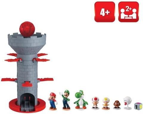 EPOCH Games - Super Mario Blow Up Shaky Tower Tabletop Game - 2