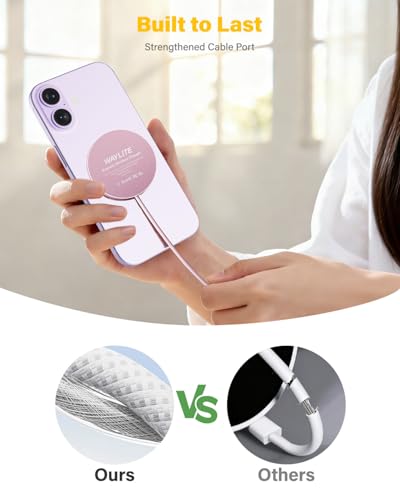Image of 25W Wireless Charger for MagSafe, Qi2.2 Magnetic Fast Charging Pad for iPhone 17 /16 /15 /14 /13 /12 Series & AirPods, Strong Magnet, Thin & Portable Wireless Charger for Travel Home Office (Pink, 2Pack)