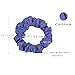 100% Pure Cotton Embroidered Scrunchies for Women - Standard and Mini Sizes - Soft, Hair-Friendly Durable - Perfect for Thin and Thick Hair (Violet, 6Petite)