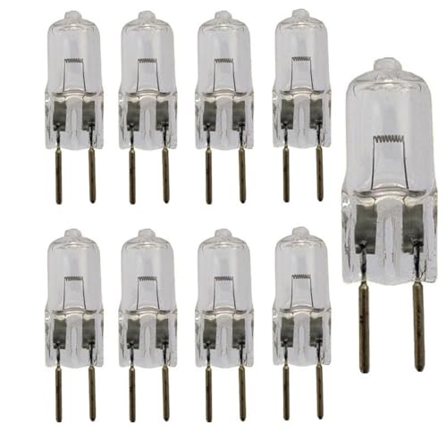 UGEFKMQ 10Pc Lampadine Alogene G6.35 24V 75W Lampade Alogene Gy6.35/G6.35 Base Bi-Pin Dimmerabile 100W