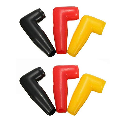 WSDMAVIS 6 Pcs Electric Guard Winch Motor Cable Terminal Boot Battery Terminal PVC Protection Cover Insulating Covers Random Color