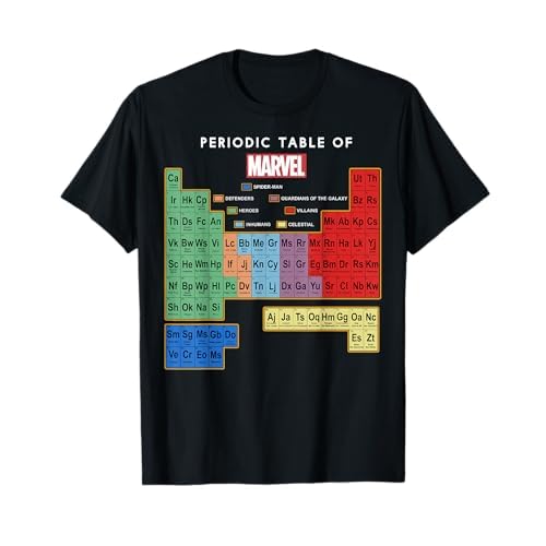 Marvel Ultimate Periodic Table Of Elements Camiseta