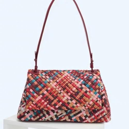 Woven bag, large capacity underarm women's bag, versatile single shoulder crossbody tote bag3