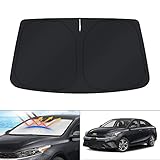 KUST Windshield Sun Shade for Kia Forte Accessories 2019-2024 Window Sunshade Sun Visor Protector Foldable Blocks UV Rays Keep Your Car Cooler