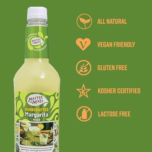Master of Mixes Lime Margarita Cocktailmischung - Cocktail Mix - Gebrauchsfertig - Alkoholfrei - 1L - 10 Servings Per Bottle! (Lime Margarita)