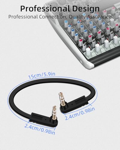 Cable de audio 3.5mm a 3.5mm 0.5ft 2 unidades miniatura 6
