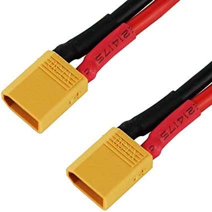 OliYin RC Battery Charge XT30 to 4.0mm Banana Plug 16AWG 30cm 11.8inch Cable Connector for RC Helicopter Quadcopter Lipo Battery(pack of 2)