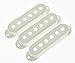 KAISH 52mm Pole Spacing White ST Strat Style Guitar Pickup Covers 3 Single Coil Pickup Covers for Stratocaster/Strat