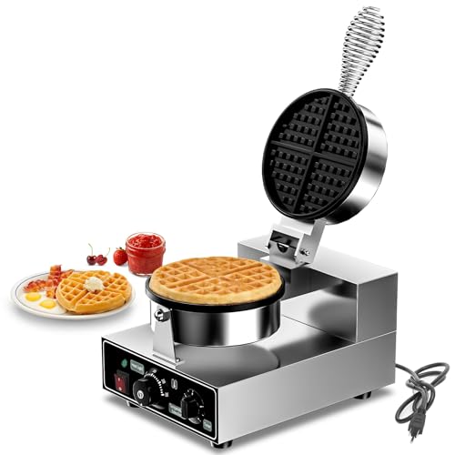 Commercial Stainless Steel Waffle Maker 1300W