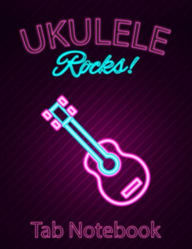 Ukulele Rocks!: Blank Tab Notebook Filled with Ukulele Tablature Manuscript Paper
