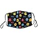 SVEFDOC Adults Boys Girls Warm Protective Masks Fashion Scarf Anti Dust Windproof Mouth Cover, Colorful Puzzle Autism Awareness Black Mouth Decoration for Sports Travel Hiking