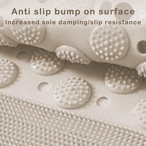 Image of Charge -X Anti Slip Bath Mat with Foot Scrubber for Bathroom | 2-in-1 Silicone Shower Mat with Suction Cups & Drainage Holes | Deep Cleaning Foot Scrubber Massage Mat (70 x 35 cm) Kakki