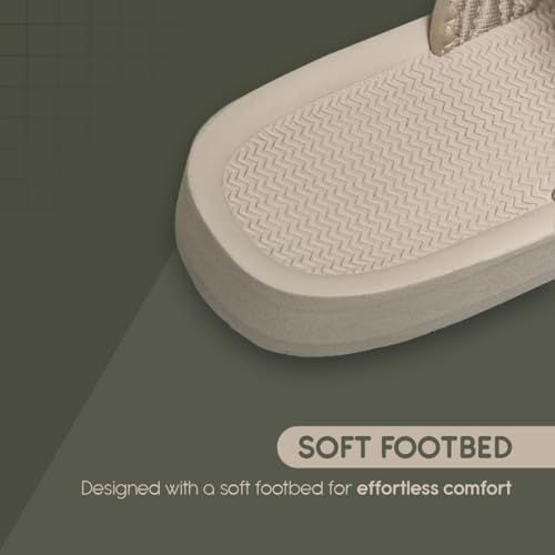 Image of NoStrain Men's Casual Sandals - Comfortable, Washable & Waterproof Open-Toe Footwear for Men with 4-Point Adjustable Velcro Strap, Heel Cushioning & Triple-Density Sole
