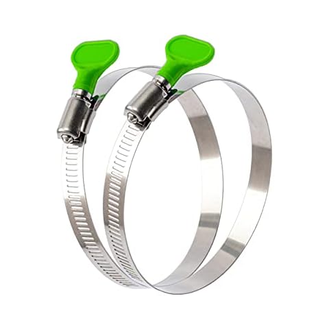 BESTYCHAO Duct Clamps, 2pcs 4 Inch Stainless Steel Key Type Worm Gear Hose Clamps, Adjustable 78-101mm Range Thumb Screw Clamps for Plumbing and Automotive Cover
