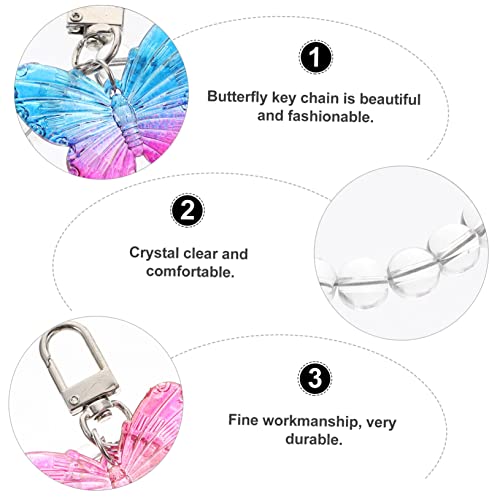 Veemoon 12 Peças De Borboleta Acrílica Pendurada Em Emblemas De Carro Cordão De Pulso Pulseira Bolsa