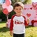 Purkartt Toddler Boys Girls Valentines T-Shirts Heart Truck Print Cotton Shirts Raglan Long Sleeve Tops Tees 6 Years