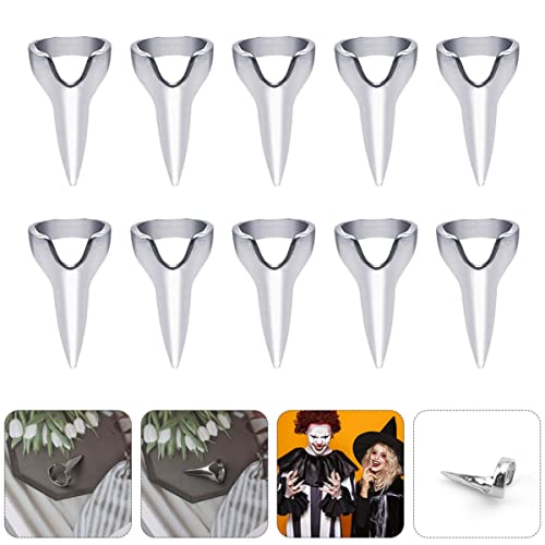 Lurrose Cosplay E Para Dedo Anelar Metal Seleção Trança Garras Estilo Unha Retrô Halloween Seccionam