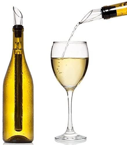 Foto von Wine Sceptre Weinkühlstab mit Belüfter aus Edelstahl - Premium Weinkühler - Weingenuss in Sommelier-Qualität - 2 Stück im Vorteilspack - Geschenkidee