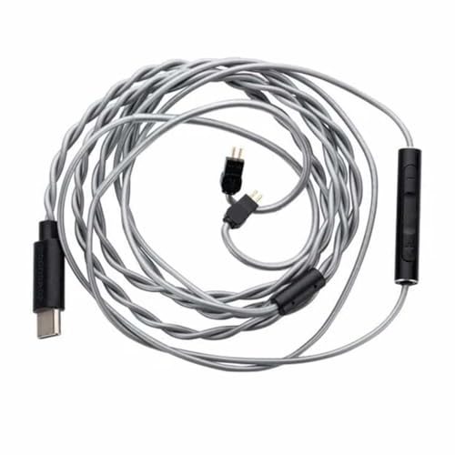 Image of Moondrop Chu 2 DSP Replacement Cable, 2-Pin 0.78mm Cable Type-C with Mic, High-Purity OFC, 1.2 m IEM Cable with In-Line Control for Clear Sound.
