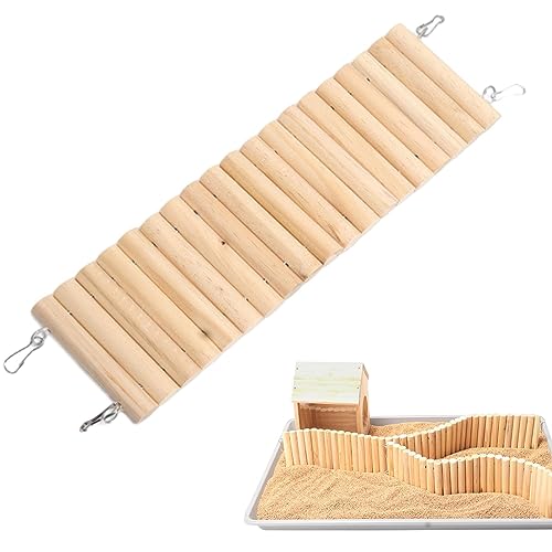 Ponte Hamster - Ponte do Esquilo - Brinquedo madeira para gaiola, divertido e flexível para hamster,