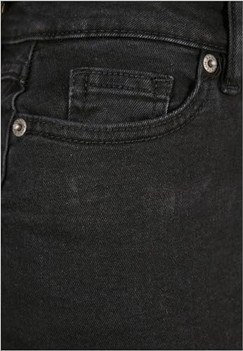 Urban Classics Ladies Organic Stretch Denim Mini Skirt, Gonna Da Donna, Black Washed, 30 - 4