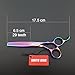 6.0 Inches Professional hair cutting thinning scissors set with razor (Rainbow)