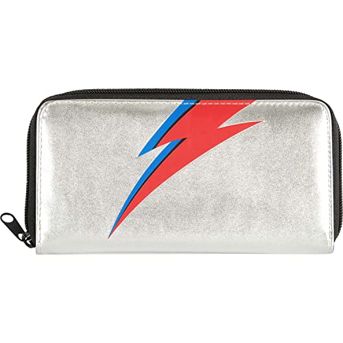 David Bowie Metallic Silver Coin Purse Walle