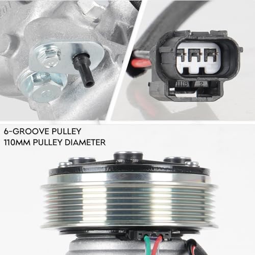 Image of ILONPA New AC Air Compressor w /Clutch for Honda Civic /Acura ILX | For Honda Civic 1.8L 2012-2015 (1.8L Engine Only, NOT for Hybrid or Si Trim), for Acura ILX Base 2.0L 2013-2015, 1600352