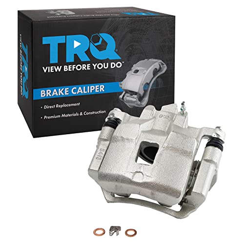 Image of TRQ Front Left Brake Caliper w /Bracket Drivers Side | For 1998-2002 Chevrolet Prizm Toyota Corolla